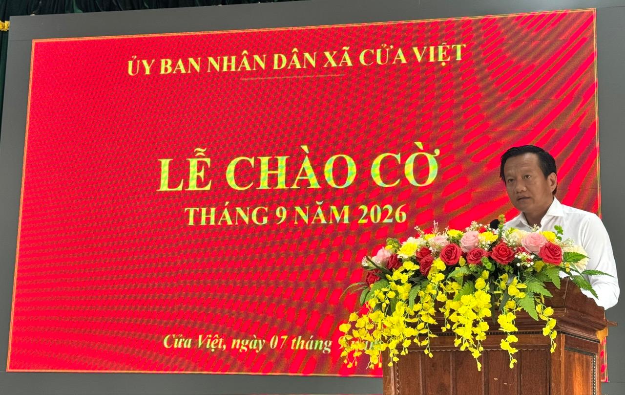 Cán bộ công chức HĐND&UBND xã dự Lễ chào cờ tháng 9 năm 2026