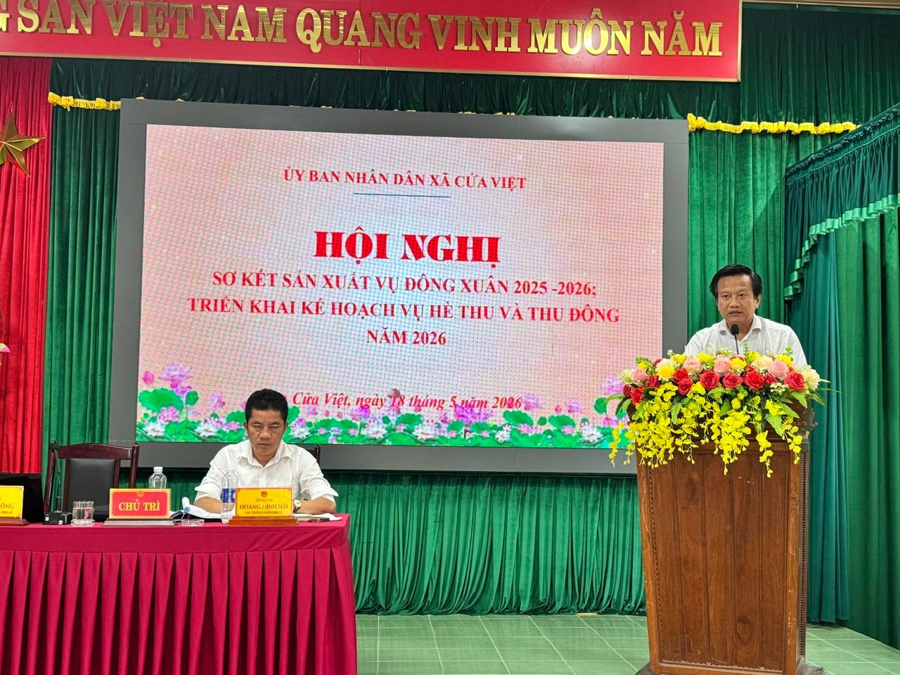 HỘI NGHỊ SƠ KẾT SẢN XUẤT VỤ ĐÔNG XUÂN 2025-2026, TRIỂN KHAI KẾ...