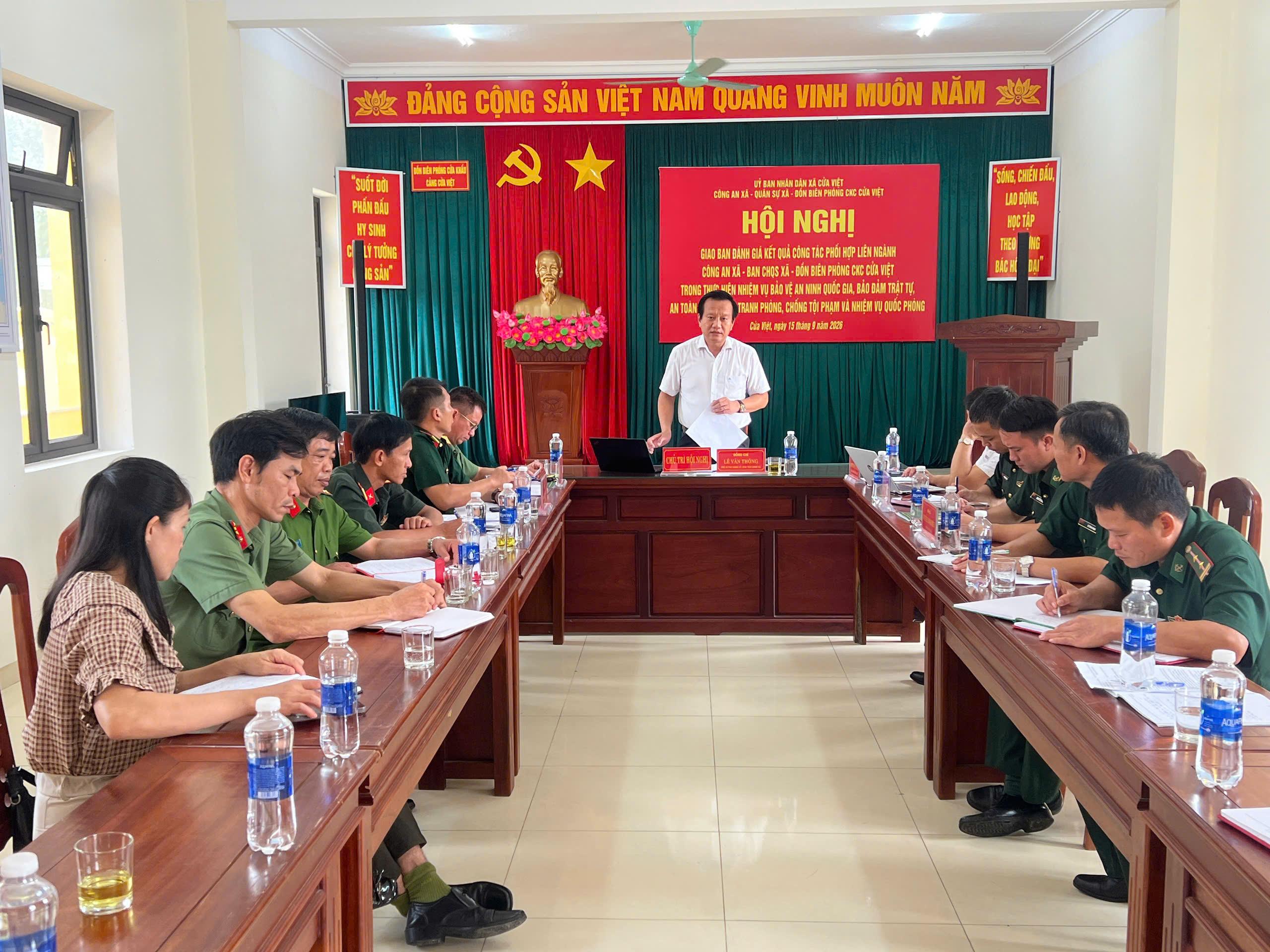 UBND XÃ CỬA VIỆT HỘI NGHỊ GIAO BAN LIÊN NGÀNH QUÂN SỰ - CÔNG...